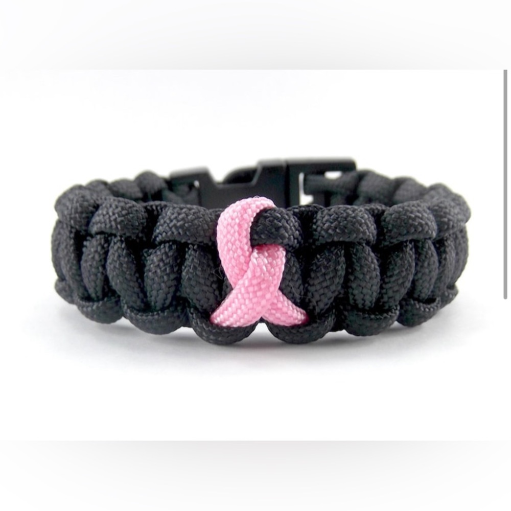 Breast Cancer Paracord Bracelet